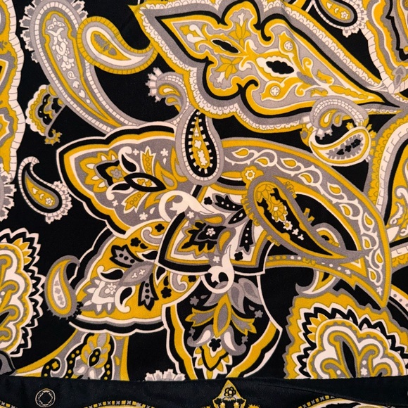 INC International Concepts Black and Gold Paisley Midi Dress - Picture 8 of 9